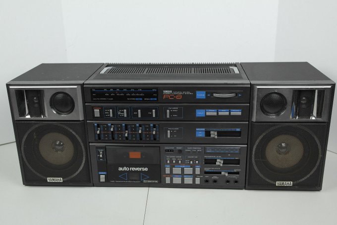 from $169,96 - 80's Yamaha Pc-8 Natural Sound Am/fm Stereo Component Boombox Ghetto Blaster