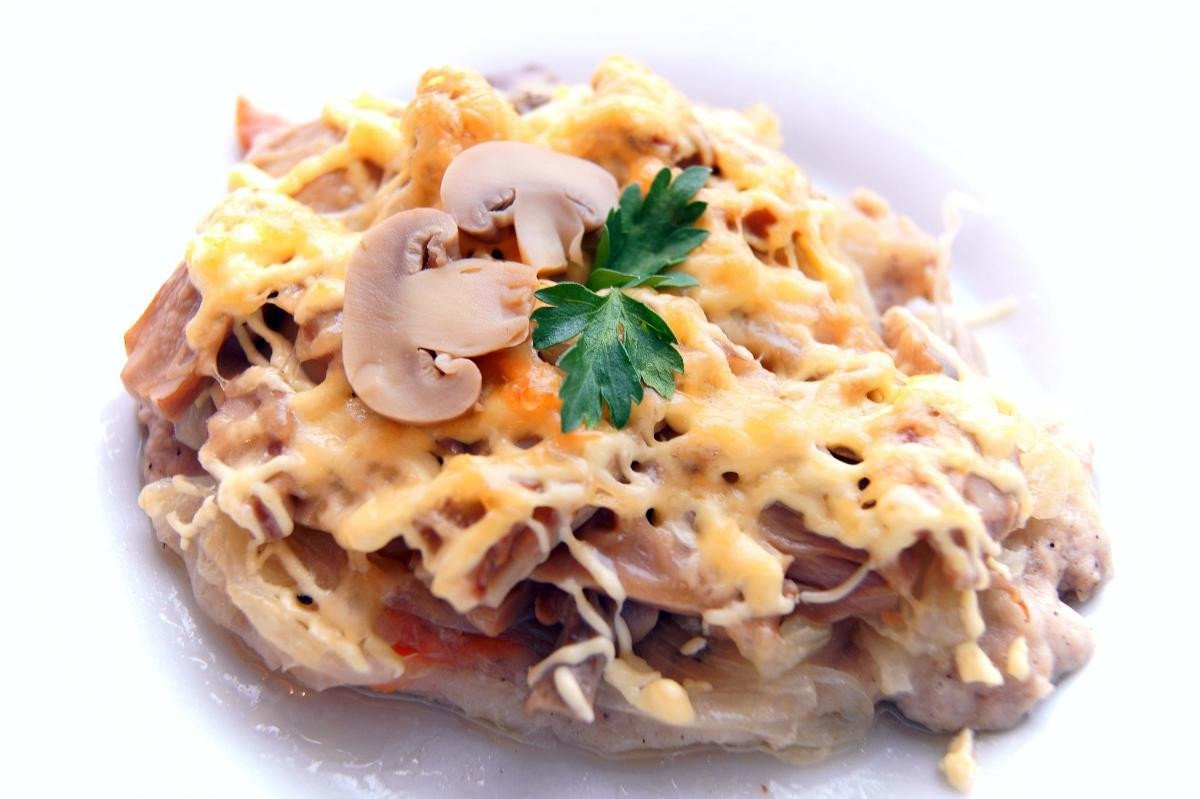 Мясо по-купечески с грибами .*********************************В этом блюде главное — вовремя ...