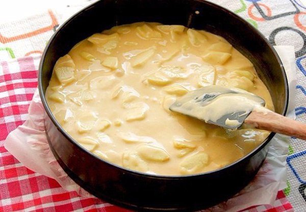 Очень вкусная шарлотка-лентяйка.Нам понадобится :9 столовых ложек растительного масла без запахапол ... - 8
