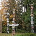 Totem poles in Stanley park   Vancouver BC, Canada 10/2016