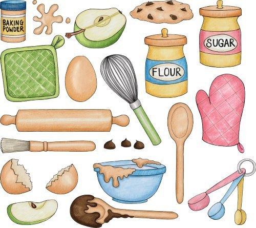 Kitchen utensils: bottle opener -  corkscrew -  colander -  frying pan - ...