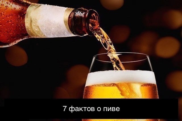 7 ФАКТОВ О ПИВЕ.Факт 1. Пиво вреднее, чем самогон и водка, так как в процессе брожения сохраняются ...
