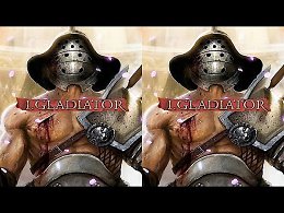 I Gladiator 3D half Side by Side (  )       3D,  ,  3D. Look at the monitor and TV with 3D, glasses in 3D mode.