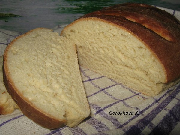 Белый хлебушек.Очень вкусный хлеб,советую!!! выход 4 шт.Копирую слова автора400 мл теплой воды250 г ...