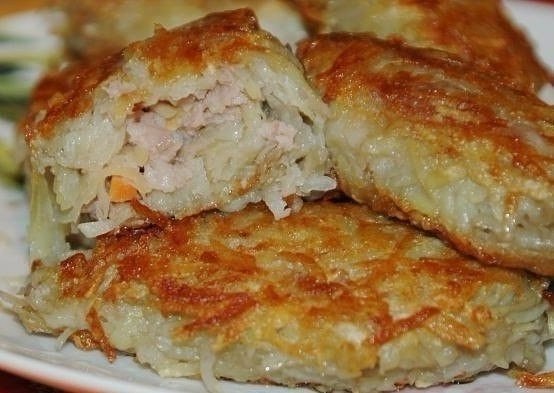Картофельные зразы с мясным фаршем.Секрет этих зразов в терке, нужно использовать крупную, а не ... - 7