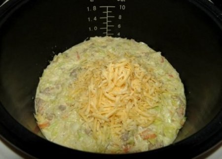 Запеканка из капусты с мясом в мультиварке.Ингредиенты: капуста белокочанная - 400 гр. , фарш – 400 ... - 3