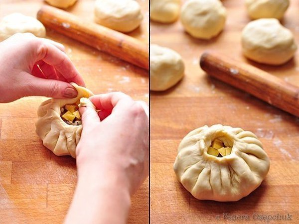 Вак балиш (маленькие пироги с мясом и картошкой). Я сегодня со своими любимыми пирогами!))) Они у ... - 3