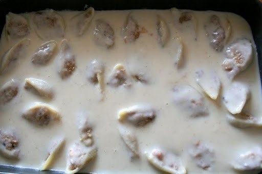 Ракушки фаршированные.Ингредиенты:-Макаронные изделия