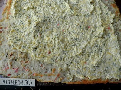 Рулет из крабовых палочек в лаваше. Очень вкусная, нежная и яркая закуска в виде рулета. Украсит как ... - 3