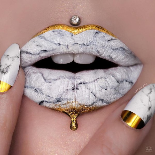 Новый бьюти-тренд покоряет Instagram: "мраморные" губы - 6