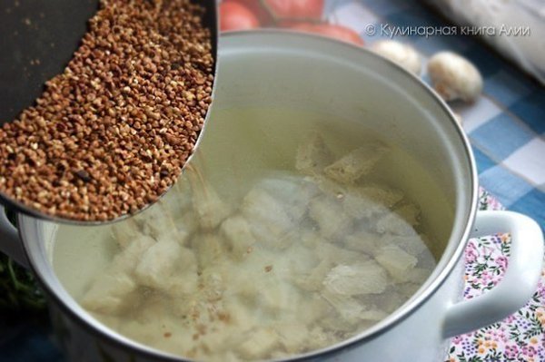Гречневый суп с грибами и картофельными клёцками. Еще один вкусный супчик с грибами, а клецки ... - 7