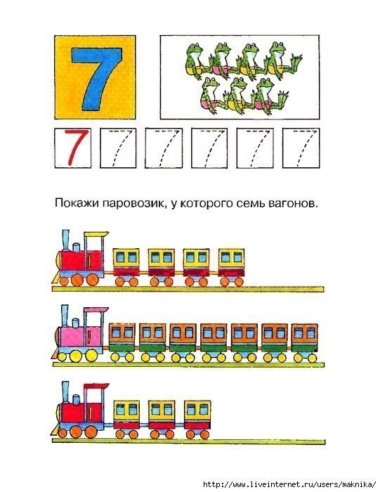 Знакомство с цифрой 7 для дошкольников презентация