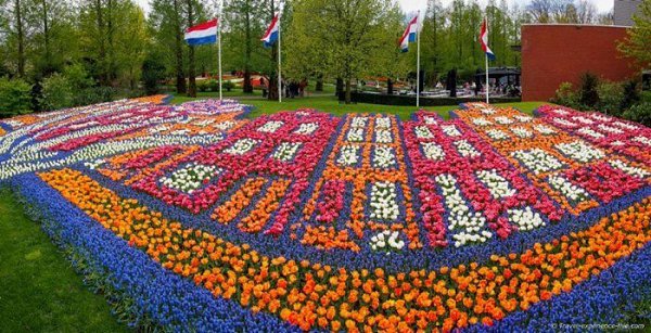 Ежегодная весенняя выставка цветов в парке Кекенхоф (Нидерланды, г. Лиссе)