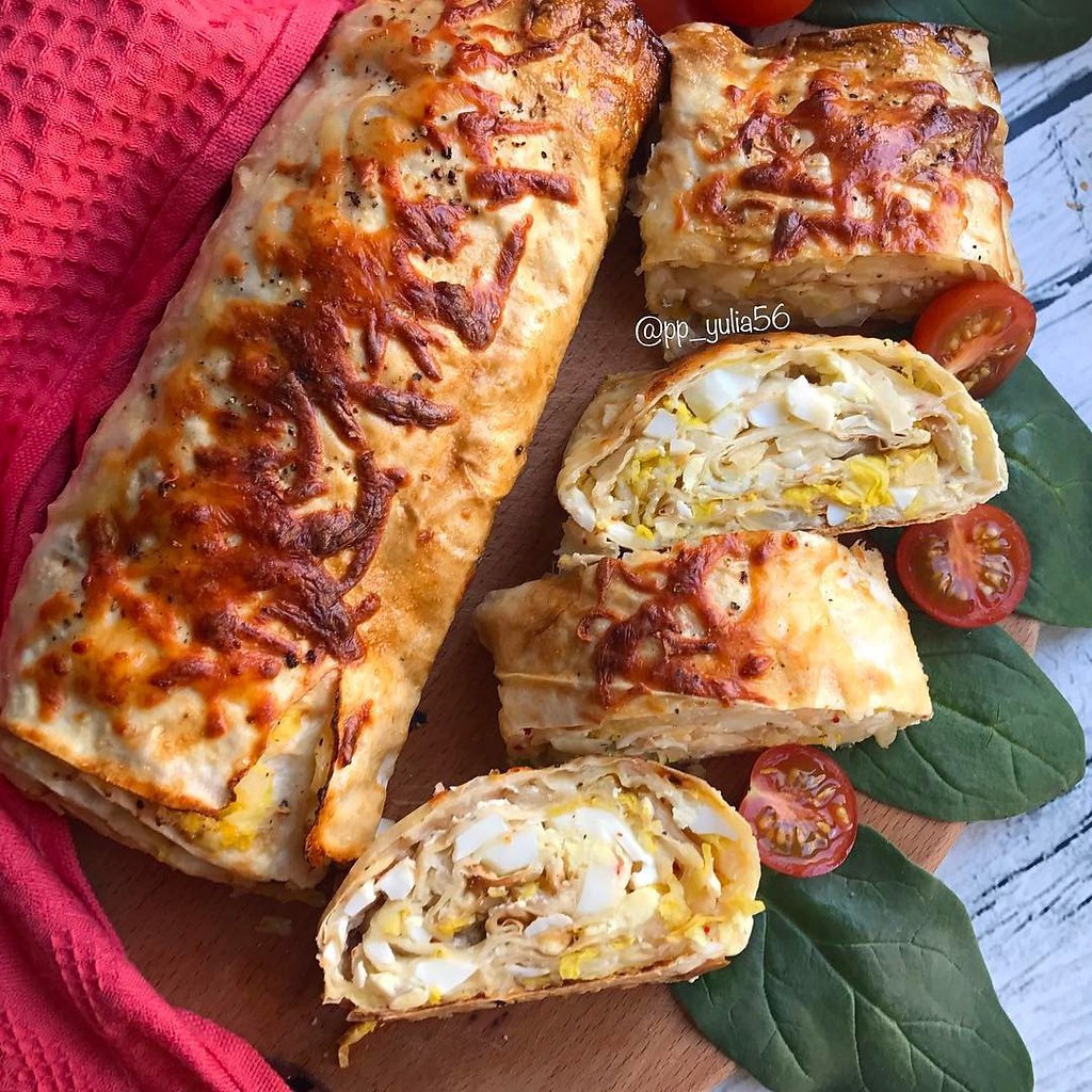 Рулет из лаваша с пекинской капустой и яйцом.на 100грамм - 95.72 ккалБ/Ж/У - ...