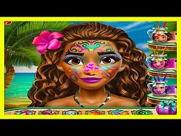 Moana Exotic Princess Makeup. Kids games for girls.