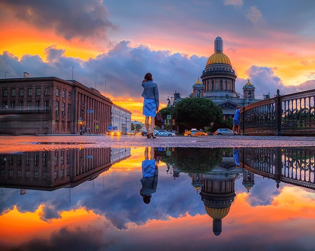 Санкт Петербург Исаакиевский собор осень