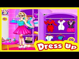 Elsa Closet Dress Up. Kids games for girls.