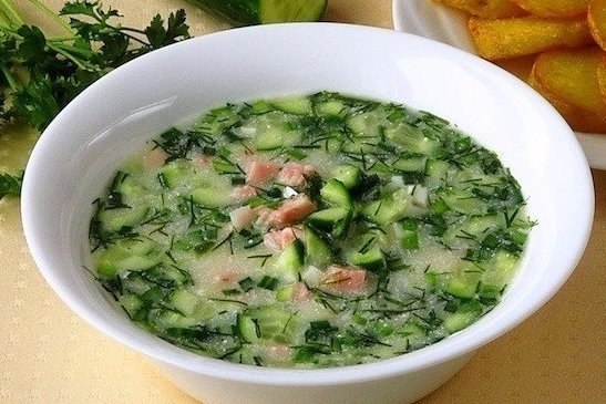 ТОП-8 РЕЦЕПТОВ ВКУСНЕЙШЕЙ ОКРОШКИ.Готовим быстро и вкусно 1. ОКРОШКА НА КЕФИРЕ Ингредиенты: 5-6 шт. ... - 6