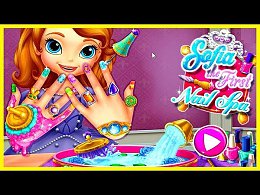 Princess Sofia The First Nail Spa. Kids games for girls.