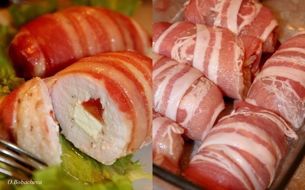 Рулетики из куриного филе с сыром