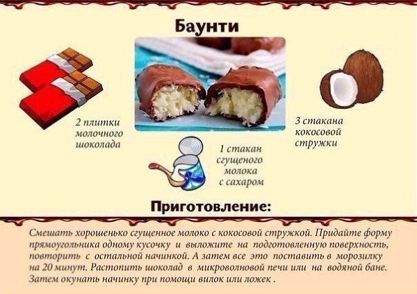 Самые популярные сладости: быстро и вкусно! Сохраняйте на стену, чтобы не потерять ... - 2