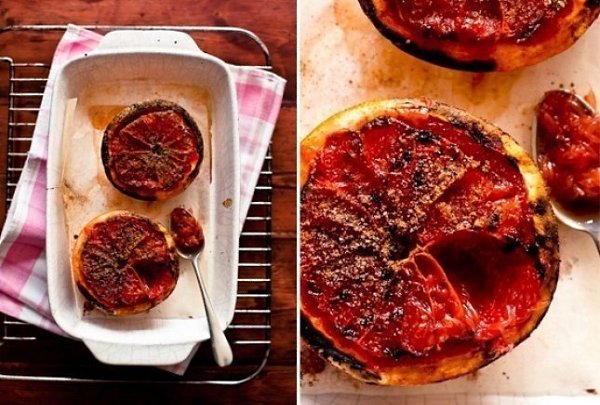 Запеченный грейпфрут с корицей. Жиросжигающая бомба! .на 100грамм - 51.86 ккал, Б/Ж/У - ...