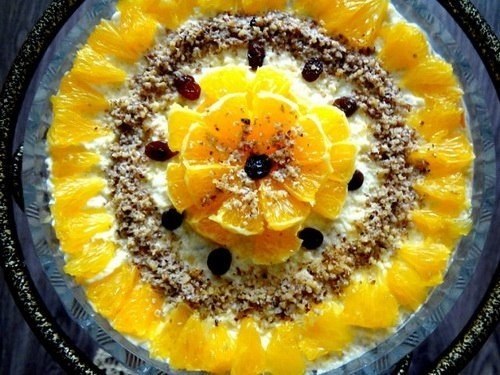 Салат с грецкими орехами и курицей