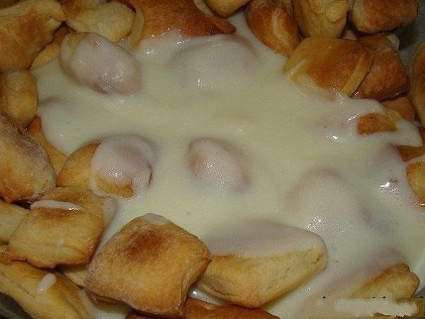 Почти Наполеон. Этот торт из разряда быстро и вкусно. Ингредиенты: - 1 кг слоеного теста Для крема: ... - 4