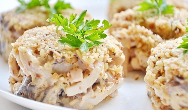 ПОДБОРКА САМЫХ ВКУСНЫХ САЛАТОВ К ПРАЗДНИЧНОМУ СТОЛУ.Топ-10 отменных рецептиков 1) САЛАТ ... - 9