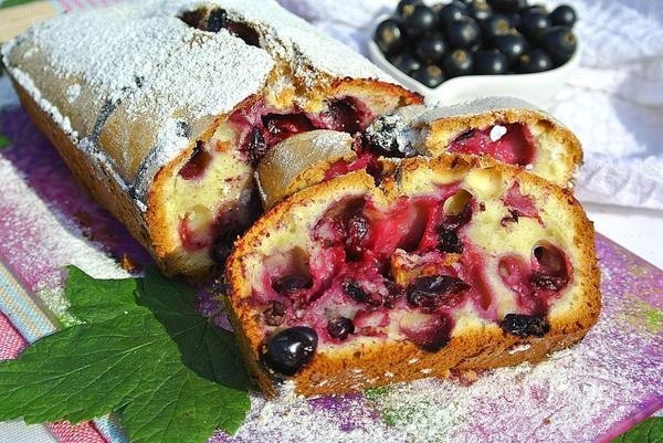 Смородиновый кекс.Выпечка с черной смородиной особенно красива и вкусна. Если вы любите эти ягоды – ...