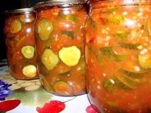 Огурцы с томатным соусом и аджикой.Готовим универсальную заготовку на зиму - хоть куда и с чем ...