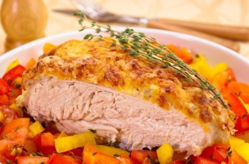 Куриные грудки с ананасом.на 100 гр - 115 ккалИнгредиенты: 1)куриные грудки 1200 ...