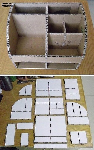 Как из картона сделать шкатулку для хранения мелочей - 3