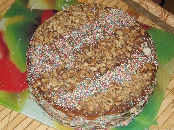 Торт творожный с мармеладом и шоколадом.vk.com/tort_receptyСоставляющие: Бисквит покупной ... - 2