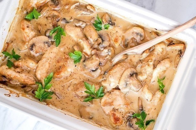 Куриное филе с грибами в соусе: идеально к ужину! .на 100грамм - 75.49 ккалБ/Ж/У - ...