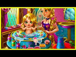 Princess Rapunzel Baby Wash. Kids games for girls.