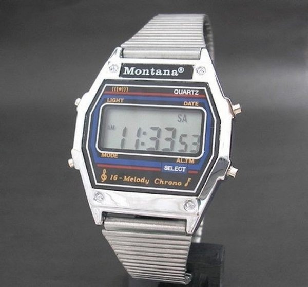Модные в 1990-х часы Монтана... 16-ть мелодий, подсветка. Были легенды, что есть секретная ...