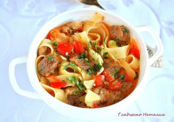 Вкуснейший лагман. Лагман - популярное среднеазиатское национальное блюдо, а если точнее, то просто ...