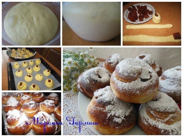Булочки с джемом (фирменный рецепт).Думаю в каждой семье есть любимые рецепты ...