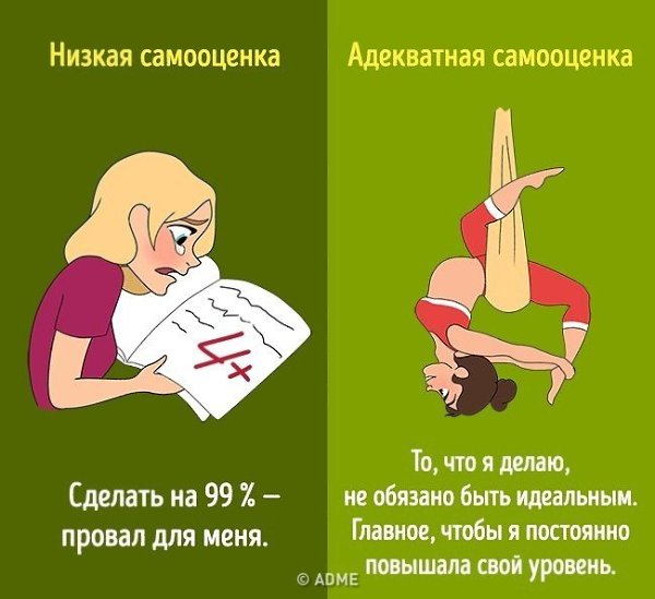 10 способов отличить низкую самооценку от адекватной. - 8
