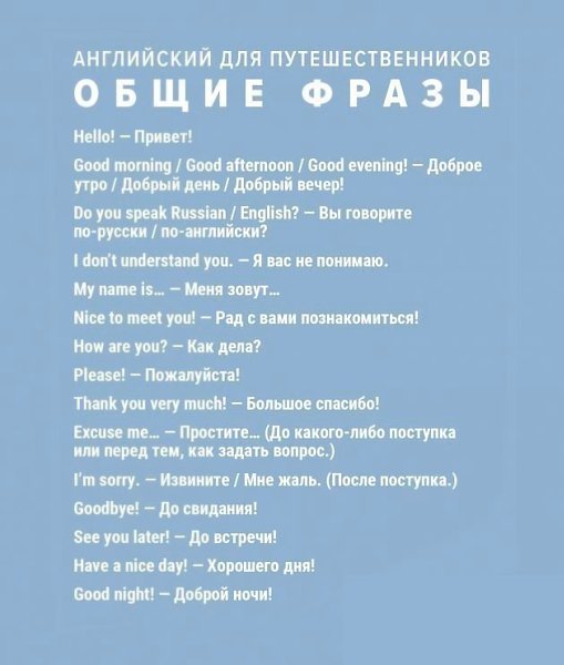 Почему тем, кто куда-то отправляется, нужно выучить эти фразы? Самая необходимая лексика для ...