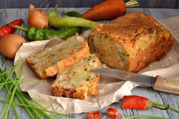 Грибной пирог с курицей и овощами .на 100грамм - 121.26 ккалБ/Ж/У - ...