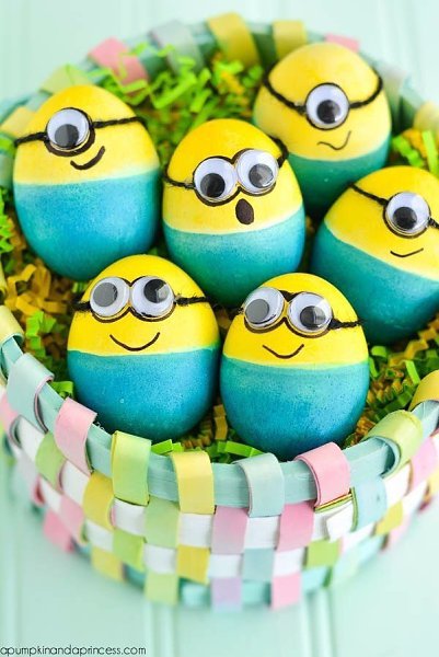 Пасхальные яйца в виде миньонов.Источник: apumpkinandaprincess#своимируками@ideas.life - 2