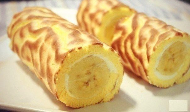 Банановый рулет - быстро и вкусно! Ингредиенты: · яйца - 4 шт. · сахар - 1/2 ст. · ванильный ...