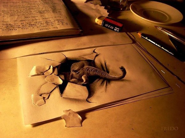 Лучшие карандашные 3D рисунки - 10 шедевров