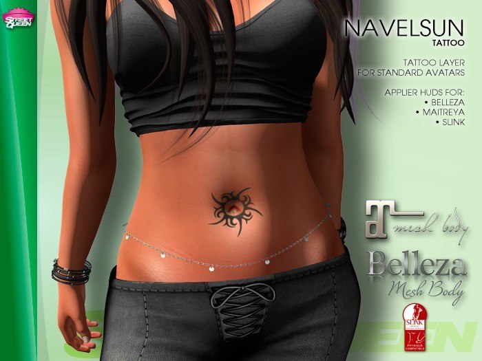 Navel (belly button) -  .