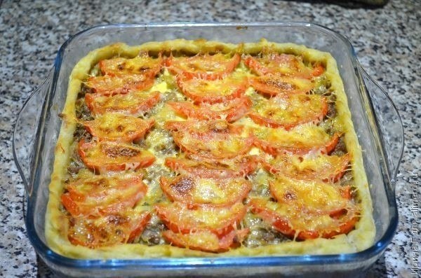 Открытый мясной пирог из картофельного теста.Нам потребуются:Для теста:— 200 г картофеля (одна ... - 9