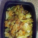 Stuffed cabbage leaves ...with left over cabbage fries...
November, 2014    