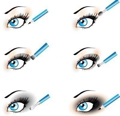 Учимся делать макияж Smoky Eyes.Вам понадобятся: рассыпчатая пудра, широкая кисть для пудры, кисть ...