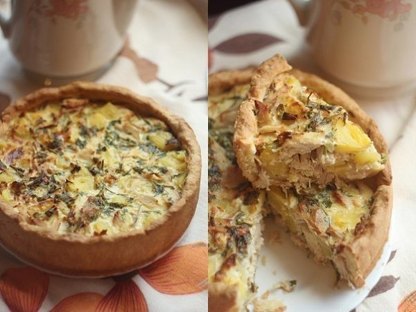 Пирог с курицей и картофелем. Идеальное сочетание! Тесто потрясающе нежное, но в то же время ... - 9